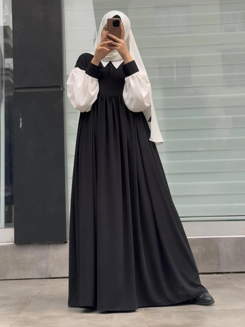 Aurelia Collar Abaya With Stoller