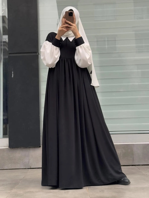 Aurelia Collar Abaya With Stoller