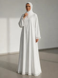 Ayra Grace White Abaya
