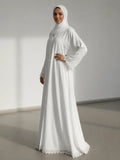 Ayra Grace White Abaya