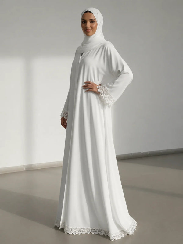 Ayra Grace White Abaya
