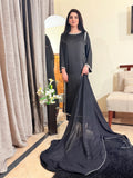 Black Ziya Pure Silk 3 Piece Suit