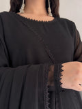 Black Georgette Anarkali Frock Set
