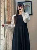 Black and White Pret Solid Maxi Frock