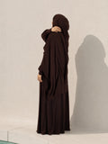 Chocolate Brown Abaya with Stoller