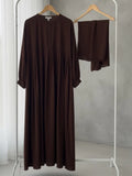 Chocolate Brown Abaya with Stoller