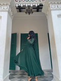 Green Georgette Anarkali Frock Set