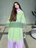 Matcha Bloom Cotton Farshi Suit