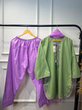 Matcha Bloom Cotton Farshi Suit