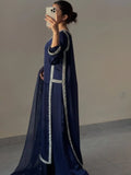 Navy Blue Ziya Pure Silk 3 Piece Suit