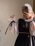 Noir Grace Abaya with Stoller