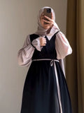 Noir Grace Abaya with Stoller