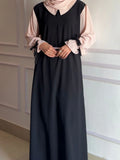 Noir Grace Abaya with Stoller