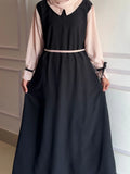 Noir Grace Abaya with Stoller