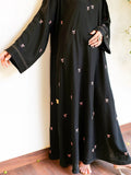 Pink Bow Embroidered Abaya