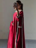 Red Ziya Pure Silk 3 Piece Suit