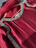Red Ziya Pure Silk 3 Piece Suit