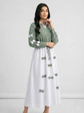 Sage Green Classic Wine Bow Embellished Jacket Maxi