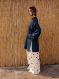 Hania Aamir Teal Heart Printed Co-Ord Set
