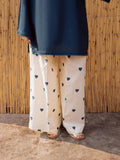 Hania Aamir Teal Heart Printed Co-Ord Set