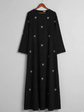 White Bow Embroidered Abaya