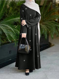 White Bow Embroidered Abaya