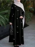 White Bow Embroidered Abaya