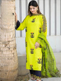 Zest Tribal With Organza Dupatta 3 Piece